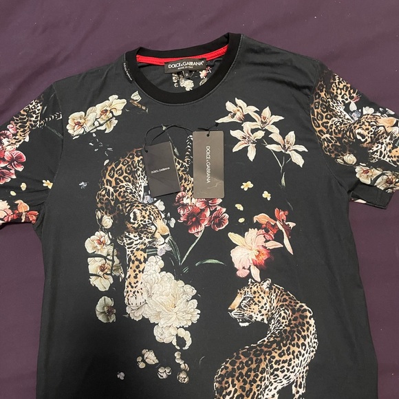 Dolce & Gabbana Other - T-Shirt Dolce & Gabbana Floral Leopard-Print